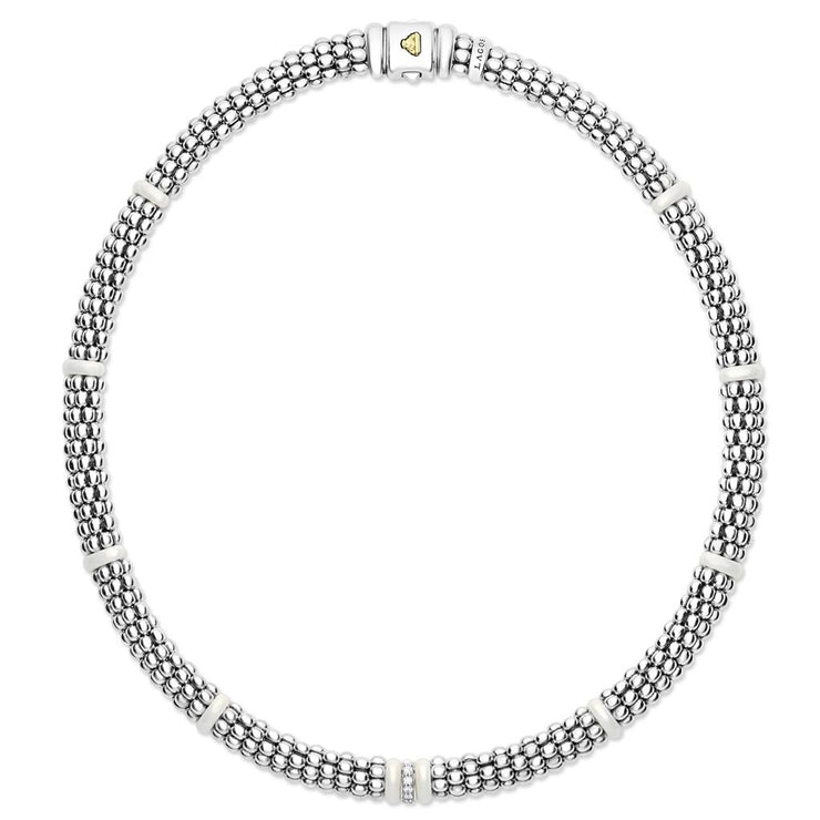LAGOS White Caviar Single Station Diamond Caviar Necklace