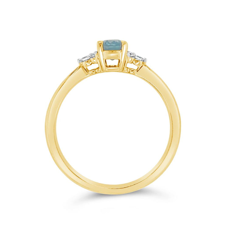 Irisa by Martin Binder Blue Zircon & Diamond Accent Ring