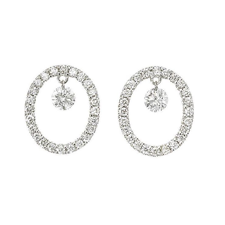 Tara Dancing Diamond Oval Dangle Earrings (0.73 ct. tw.)