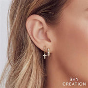 Shy Creation Diamond Huggie Hoop Earrings (0.11 ct)