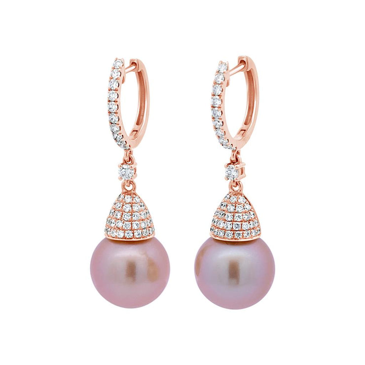 Tara South Sea Pearl & Diamond Dangle Earrings