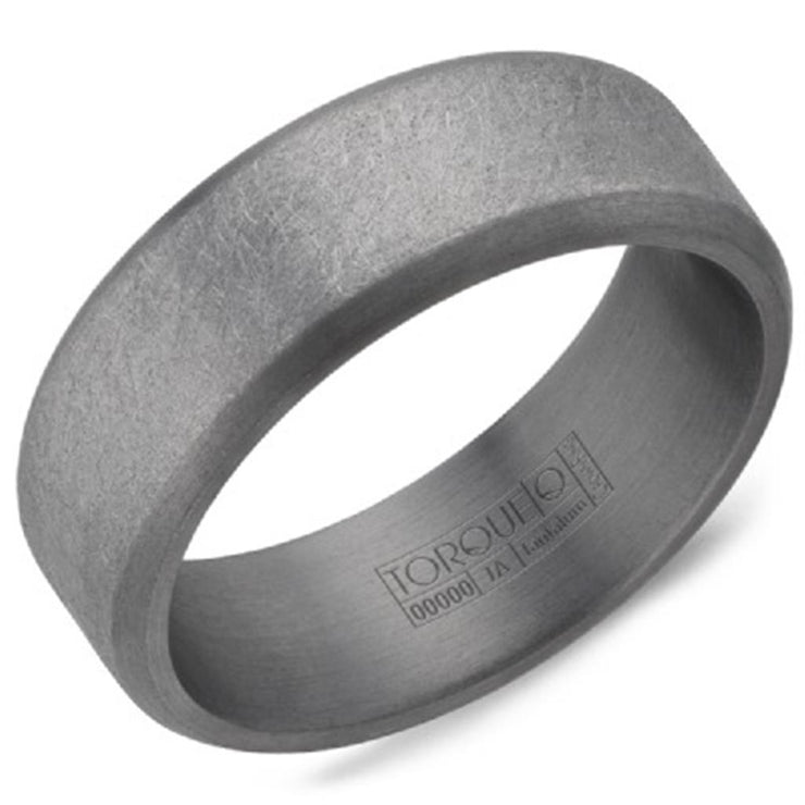 Crown Ring Torque Grey Tantalum 7.5mm Wedding Band