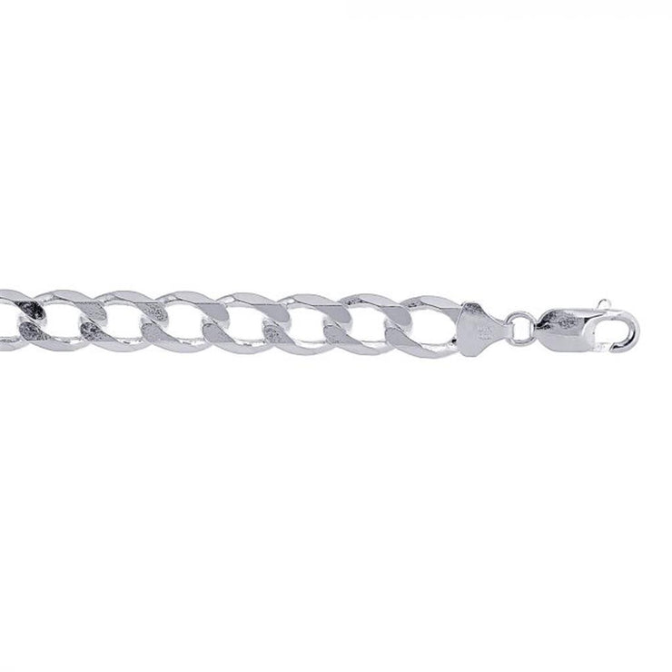 Rox by Martin Binder Silver 9.5mm Comfort Curb Chain Bracelet