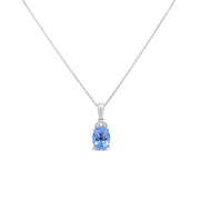 Irisa by Martin Binder Oval Aquamarine & Diamond Necklace