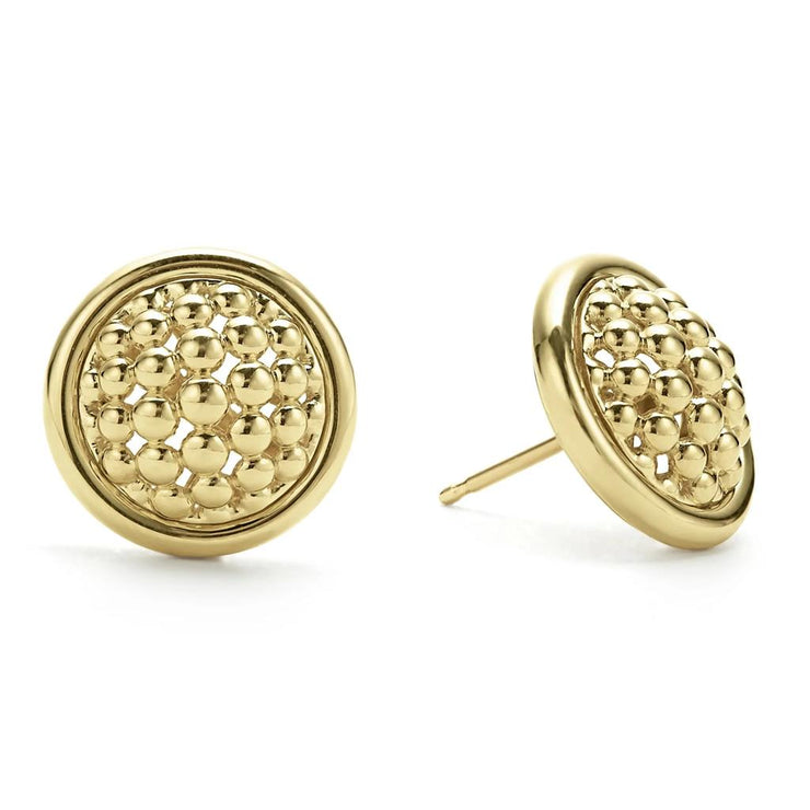 LAGOS Meridian 18K Gold Caviar Stud Earrings