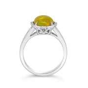 Irisa by Martin Binder Ethiopian Opal & Diamond Half Halo Ring
