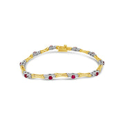 Irisa by Martin Binder Ruby & Diamond Two-Tone Bracelet