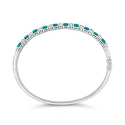 Irisa by Martin Binder Pear Emerald & Diamond Bangle Bracelet