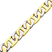 INOX Two-Tone Mariner Link Chain Bracelet