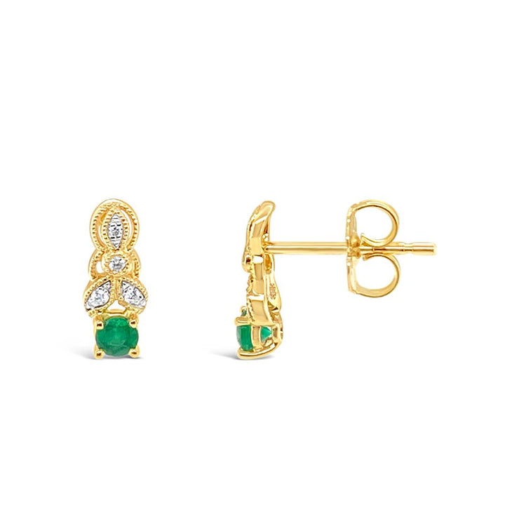 Irisa by Martin Binder Filigree Emerald Dangle Earrings