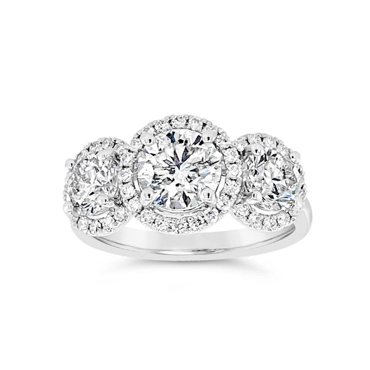 Yes by Martin Binder Three Stone Diamond Halo Engagement Ring (2.38 ct. tw.)