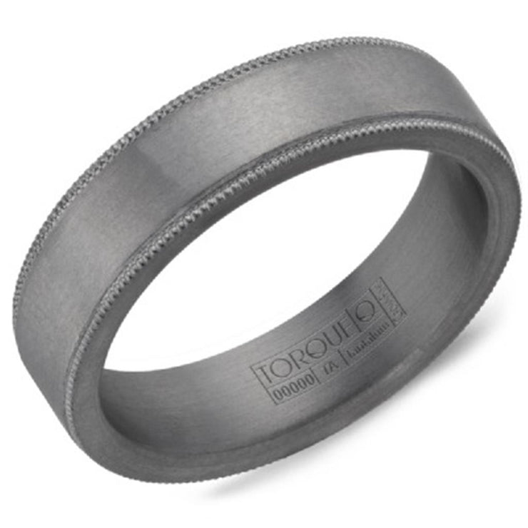 Crown Ring Torque Grey Tantalum 6mm Wedding Band