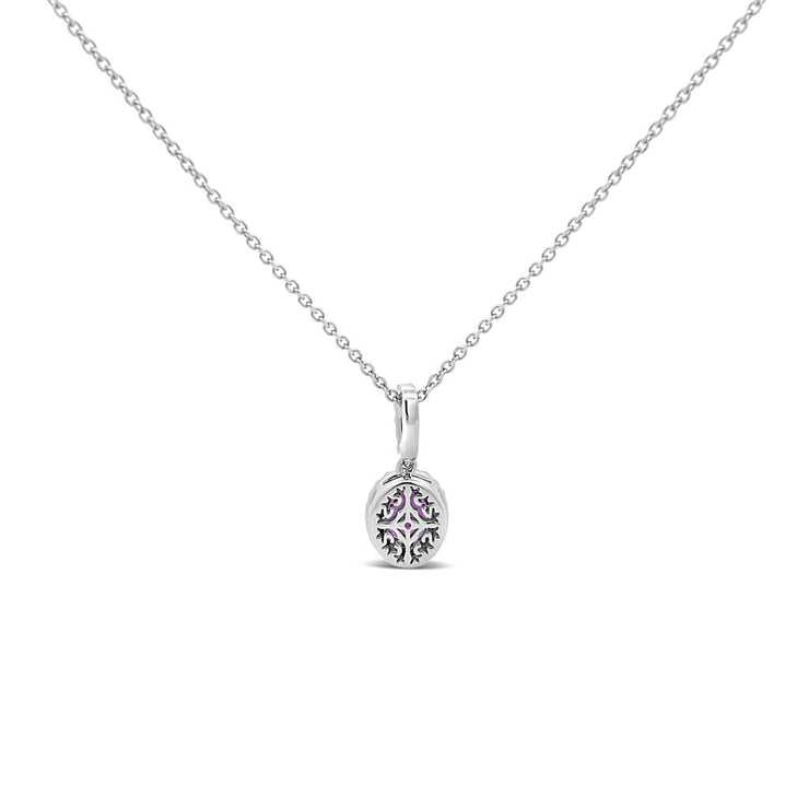 Irisa by Martin Binder Rhodolite Garnet & Diamond Halo Necklace