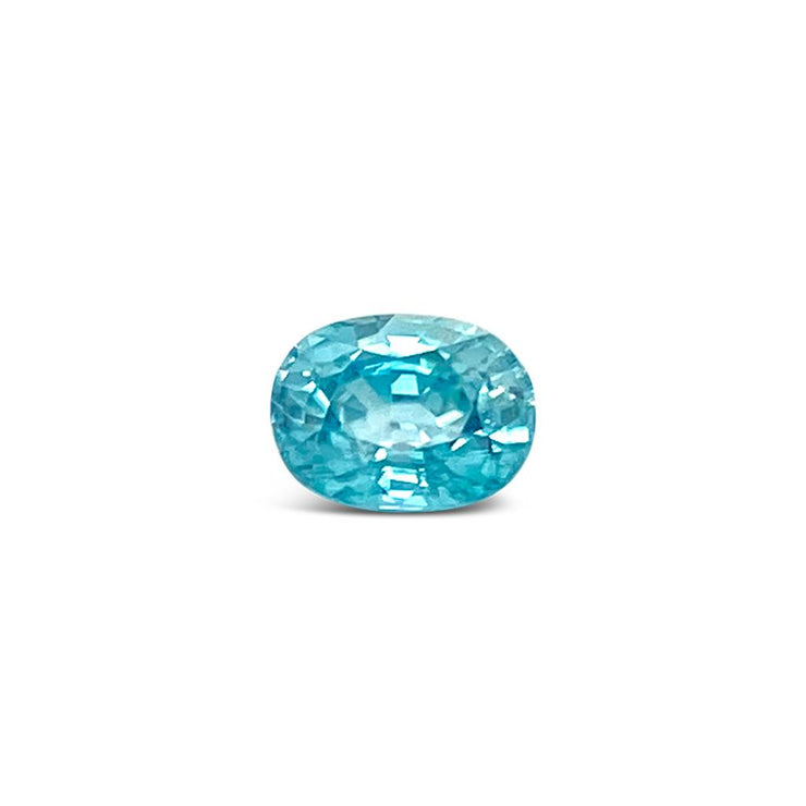 Oval Blue Zircon Gemstone (2.41 ct)