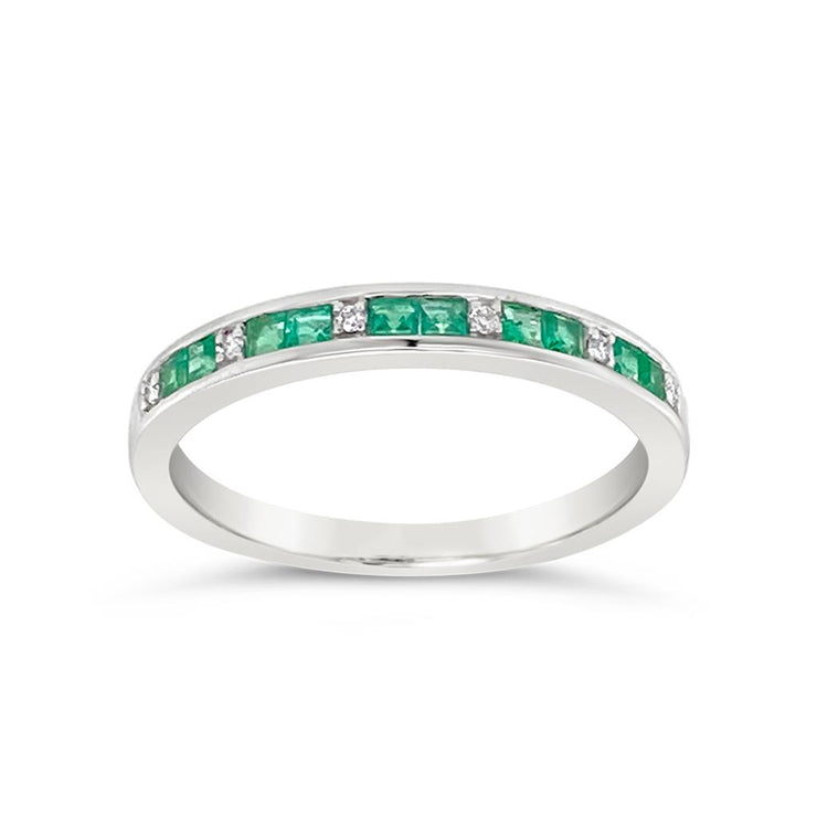 Irisa by Martin Binder Princess Emerald & Diamond Ring