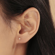 Aurelie Gi Rosa Diamond Pave Teardrop Stud Earrings