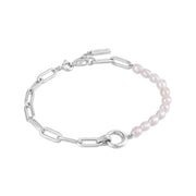 Ania Haie Pearl Chunky Link Chain Bracelet