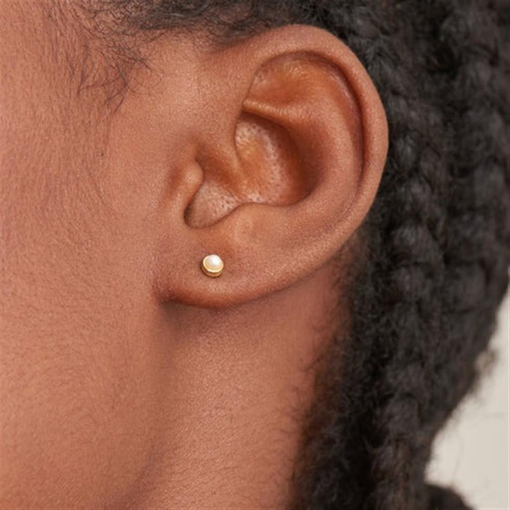 Ania Haie Pearl Cabochon Stud Earrings