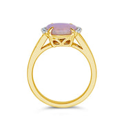 Irisa by Martin Binder Australian Opal & Diamond Half Halo Ring