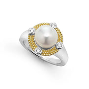 LAGOS Luna Two-Tone Pearl & Diamond Ring