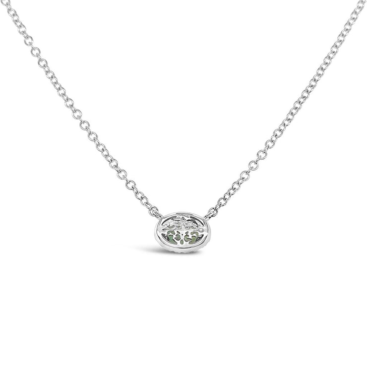 Irisa by Martin Binder Oval Alexandrite & Diamond Halo Necklace