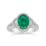Irisa by Martin Binder Oval Emerald & Diamond Pave Ring