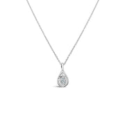 Irisa by Martin Binder Blue Zircon & Diamond Teardrop Pendant Necklace