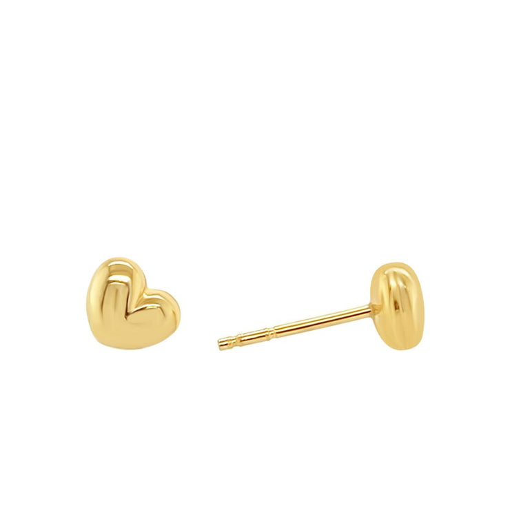 Aura by Martin Binder Yellow Gold Puff Heart Earrings