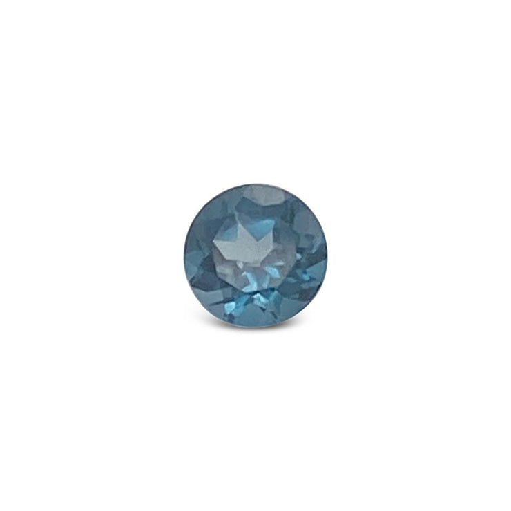 Round Cut London Blue Topaz Gemstone (0.58 ct)