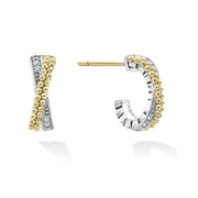 LAGOS Caviar Lux Diamond Hoop Earrings