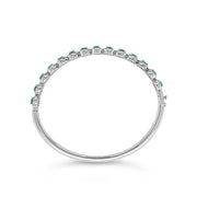 Irisa by Martin Binder Emerald & Diamond Bangle Bracelet
