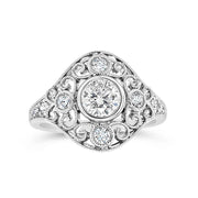 Yes by Martin Binder Round Filigree Diamond Engagement Ring (0.91 ct. tw.)