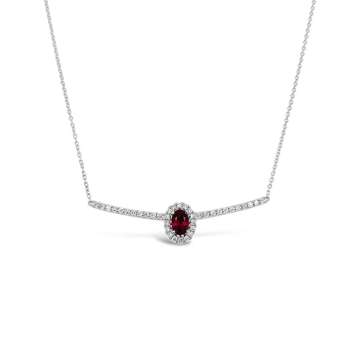 Irisa by Martin Binder Ruby & Diamond Bar Necklace