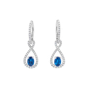 Irisa by Martin Binder London Blue Topaz & Diamond Dangle Earrings
