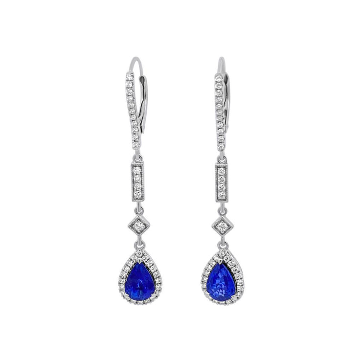 Irisa by Martin Binder Blue Sapphire & Diamond Dangle Earrings