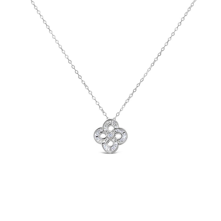 Clara by Martin Binder Diamond Flower Knot Necklace (0.02 ct. tw.)