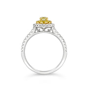 Clara by Martin Binder Yellow Diamond Halo Ring (0.76 ct. tw.)