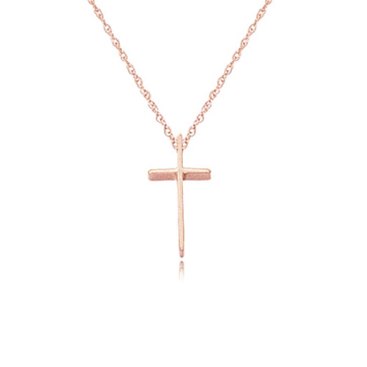 Aura by Martin Binder Rose Gold Small Cross Necklace