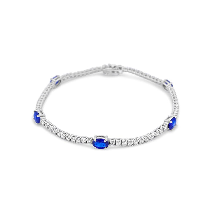 Irisa by Martin Binder Blue Sapphire & Diamond Tennis Bracelet
