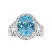Irisa by Martin Binder Sky Blue Topaz & Diamond Statement Ring