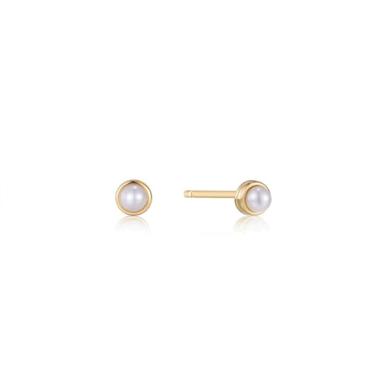 Ania Haie Pearl Cabochon Stud Earrings