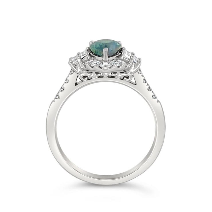 Irisa by Martin Binder Platinum Alexandrite & Diamond Ring