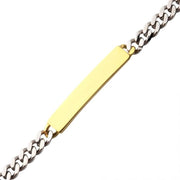 INOX Two-Tone Steel Engravable ID Bracelet