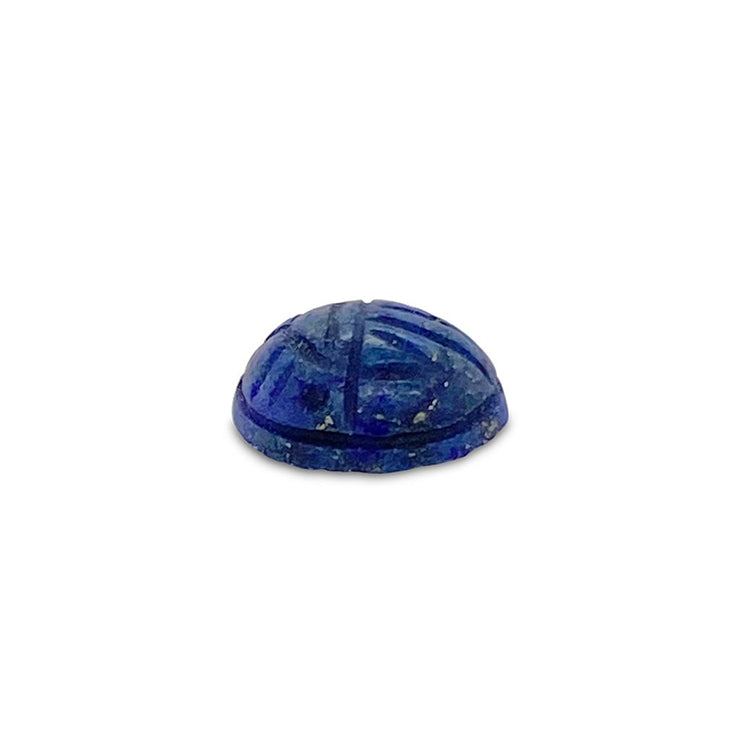Oval Cut Blue Lapis Scarab Gemstone