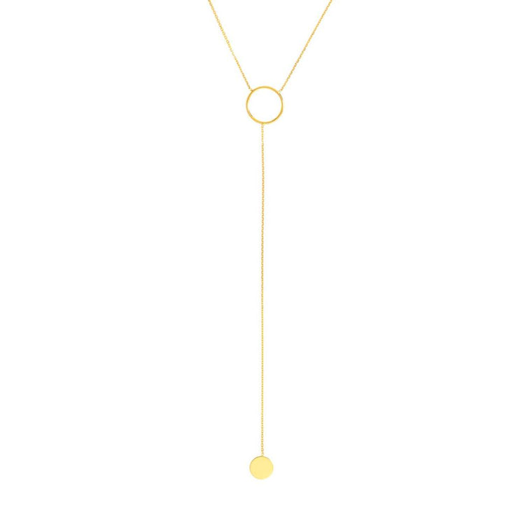 Aura by Martin Binder Small Disk Lariat Necklace