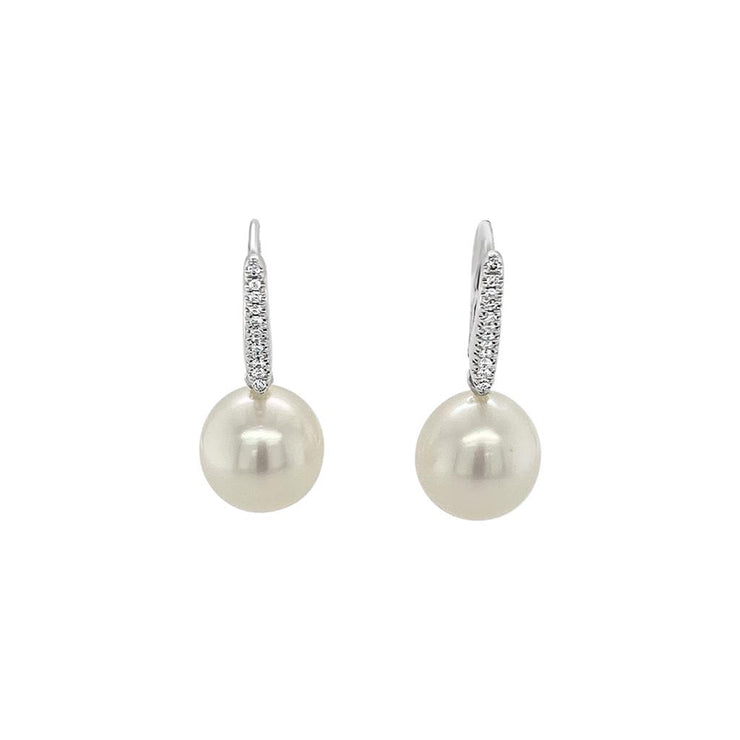 Tara South Sea Pearl & Diamond Dangle Earrings