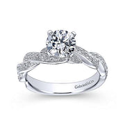 Gabriel & Co Victorian Criss Cross Diamond Ring Mounting (0.27 ct. tw.)