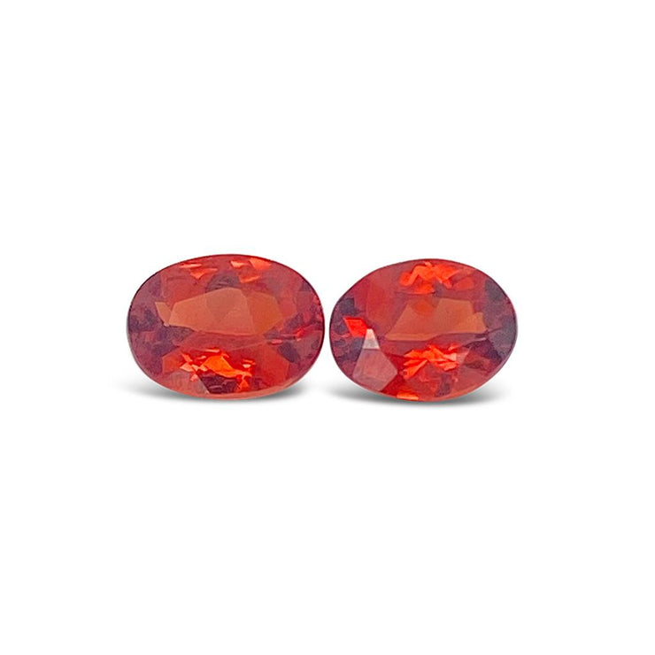 Pair of Oval Cut Garnet Gemstones