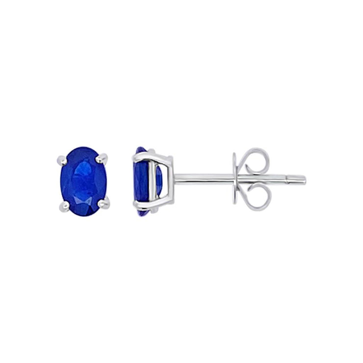 Irisa by Martin Binder Oval Blue Sapphire Stud Earrings