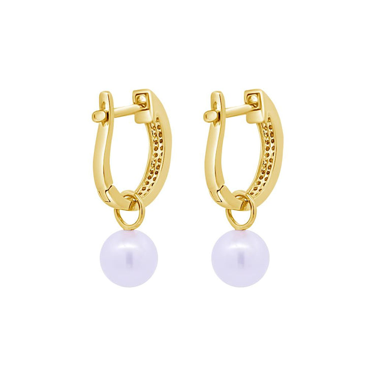 Miyana by Martin Binder Akoya Pearl & Diamond Dangle Earrings